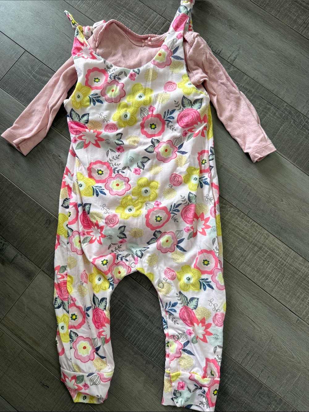 Carter's Light Pink Knit Baby Top with Bow Detail